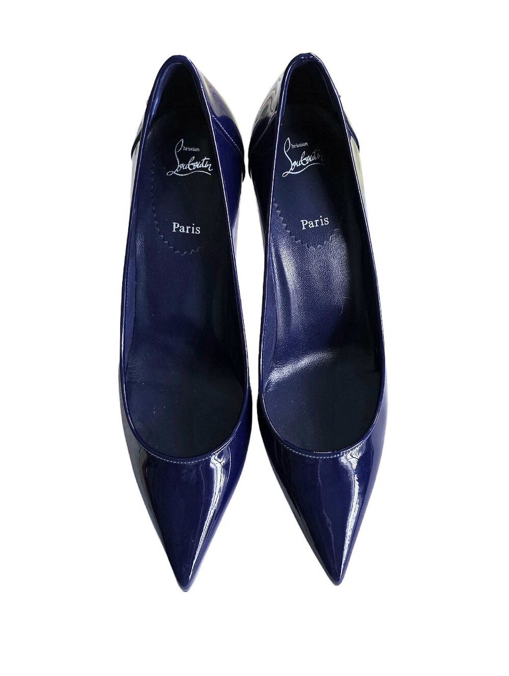 CHRISTIAN LOUBOUTIN Sporty Kate 85 Patent Leather Pumps In Galactiqueen Midnight - Picture 10 of 16